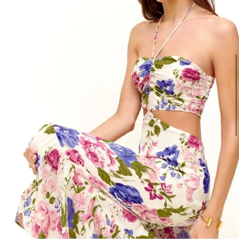 Reformation Riya Cutout Floral Print Midi Dress - Picture 4 of 10